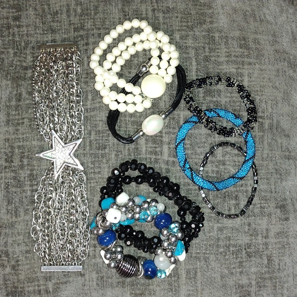 8 assorted bracelets